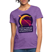 Thumbnail for Women's Glow Sagittarius T-Shirt - purple heather