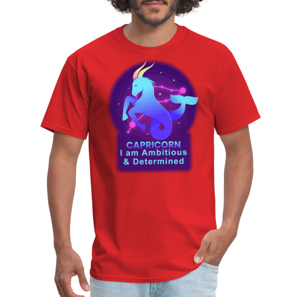 Men's Neon Capricorn Classic T-Shirt - red