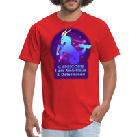 Thumbnail for Men's Neon Capricorn Classic T-Shirt - red