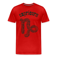 Thumbnail for Men's Power Words Capricorn Premium T-Shirt - red