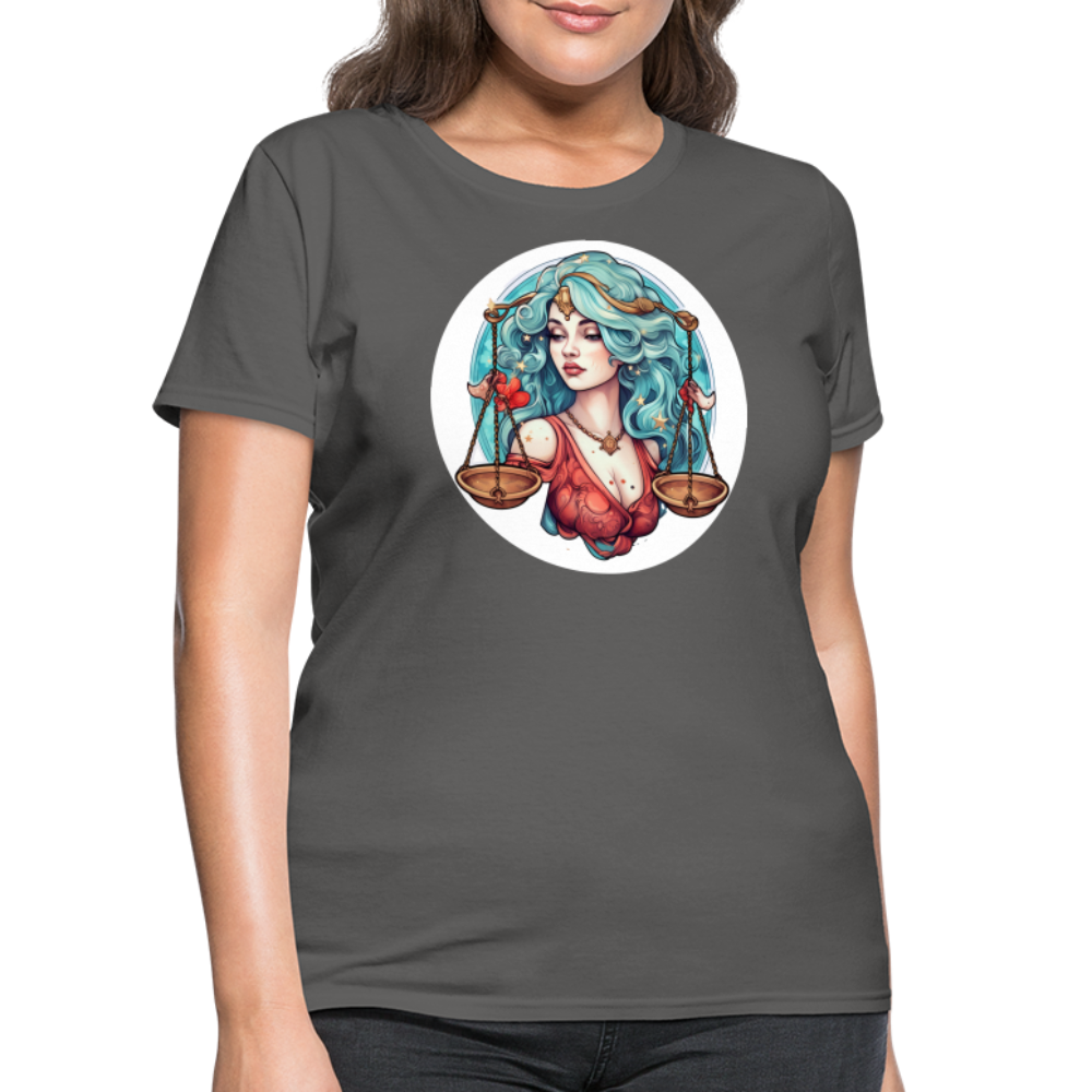 Women's Symbol Libra T-Shirt - charcoal