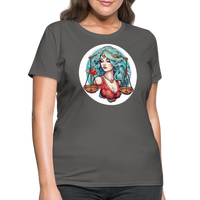 Thumbnail for Women's Symbol Libra T-Shirt - charcoal