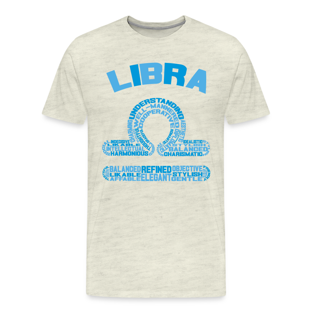 Men's Power Words Libra Premium T-Shirt - heather oatmeal