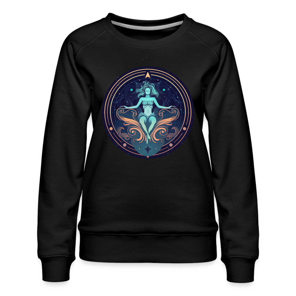 Women’s Mystic Aquarius Premium Sweatshirt - black