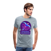 Thumbnail for Men's Neon Sagittarius Premium T-Shirt - heather ice blue