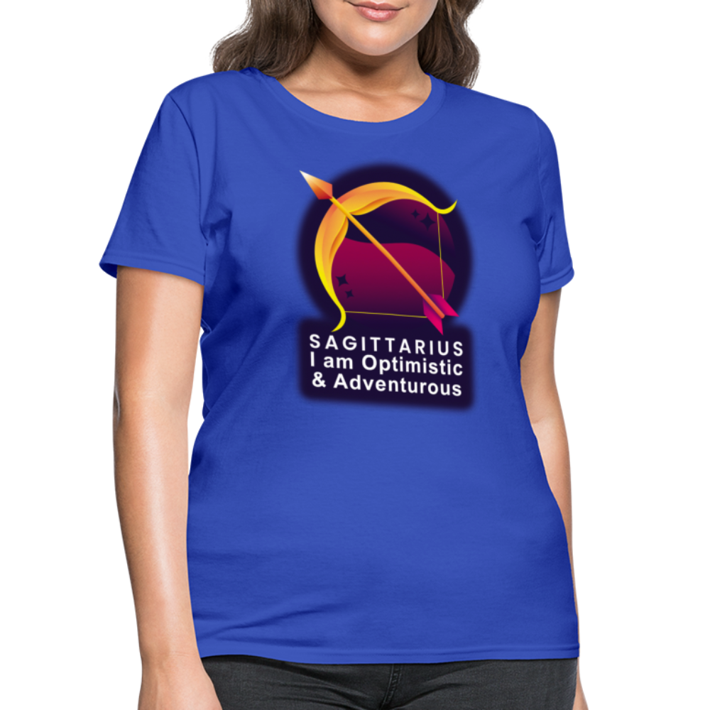 Women's Glow Sagittarius T-Shirt - royal blue