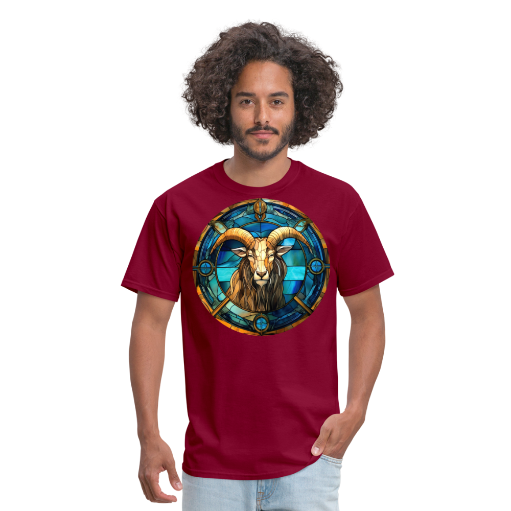 Men's Mosaic Capricorn Classic T-Shirt - burgundy