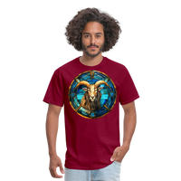 Thumbnail for Men's Mosaic Capricorn Classic T-Shirt - burgundy