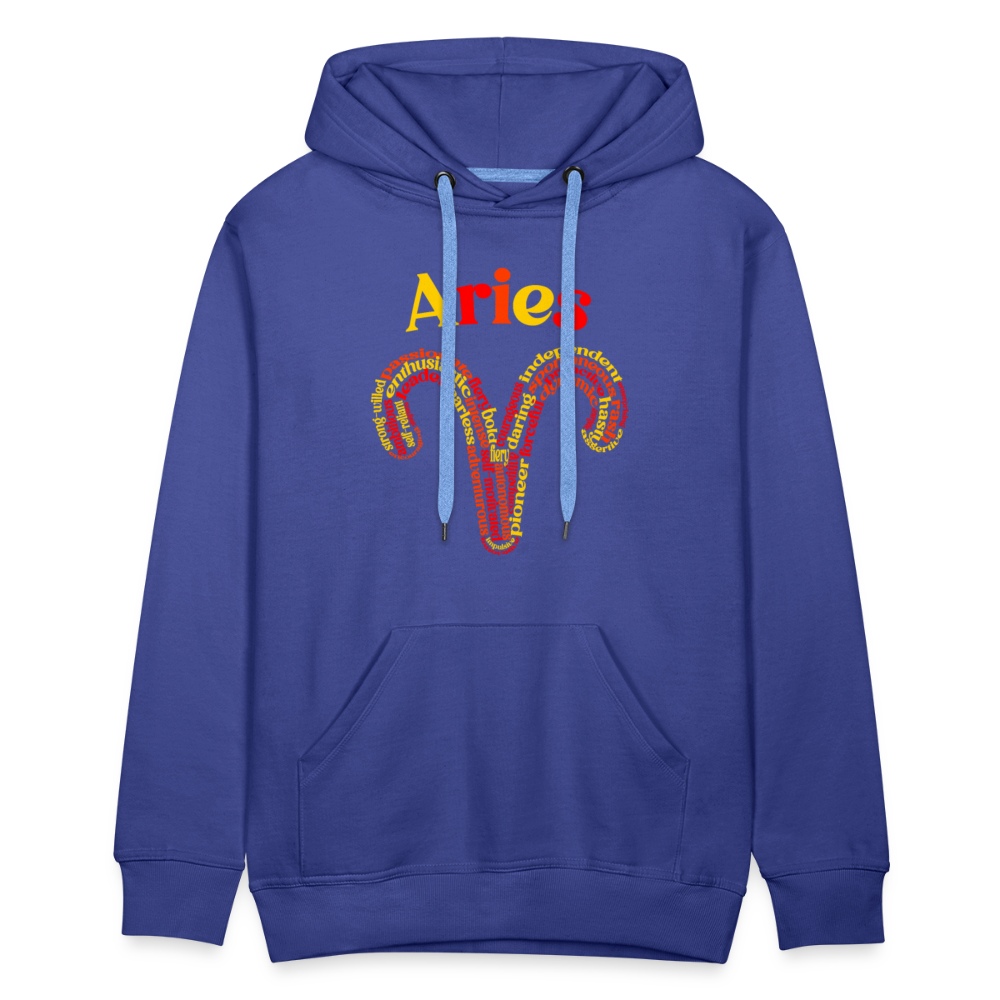 Men's Power Words Aries Premium Hoodie - royal blue