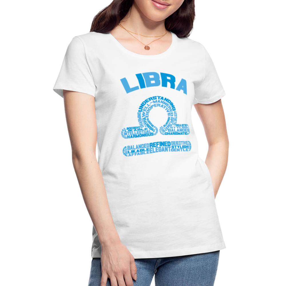 Women's Power Words Libra Premium T-Shirt - white