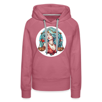 Thumbnail for Women’s Symbol Libra Premium Hoodie - mauve