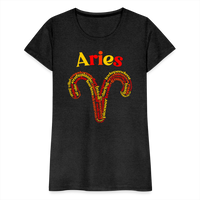 Thumbnail for Women's Power Words Aries Premium T-Shirt - charcoal grey