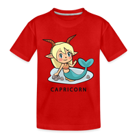 Thumbnail for Kid’s Sweet Astro Capricorn Premium Organic T-Shirt - red