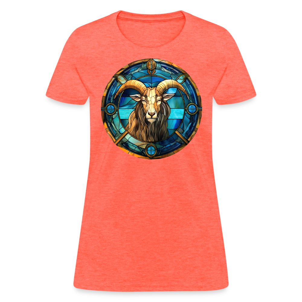 Women's Mosaic Capricorn T-Shirt - heather coral