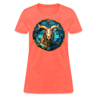 Thumbnail for Women's Mosaic Capricorn T-Shirt - heather coral