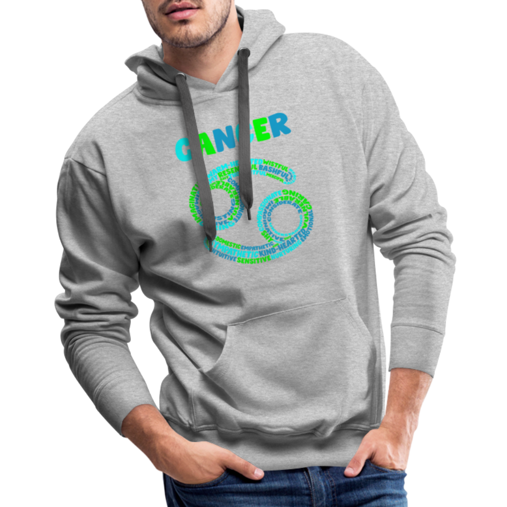 Men's Power Words Cancer Premium Hoodie - heather grey