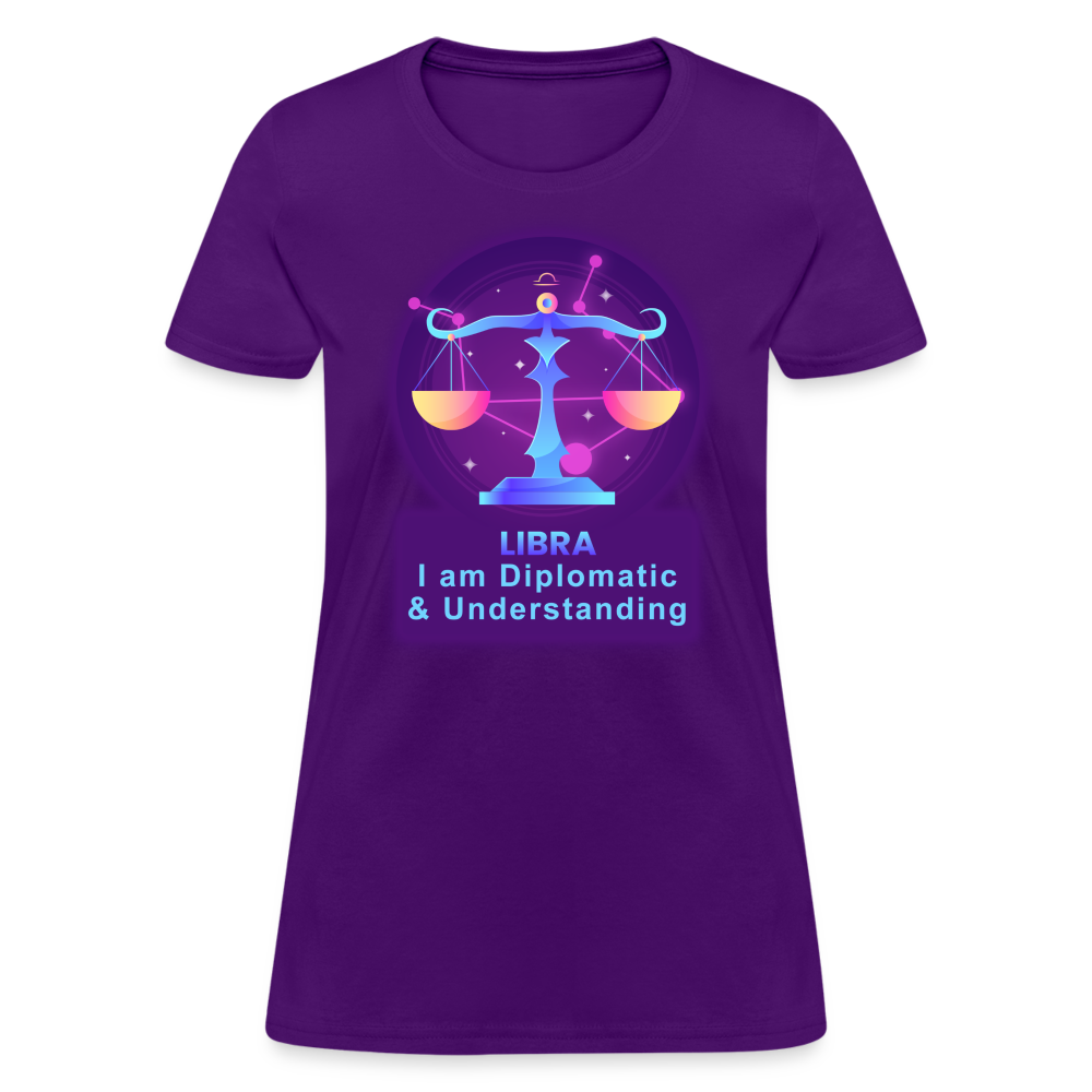 Women's Neon Libra T-Shirt - purple