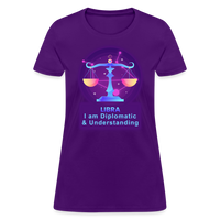 Thumbnail for Women's Neon Libra T-Shirt - purple