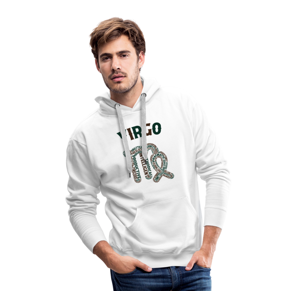 Men's Power Words Virgo Premium Hoodie - white