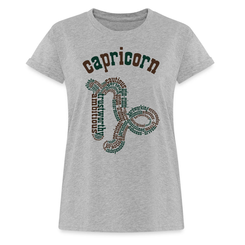 Women's Power Words Capricorn Relaxed Fit T-Shirt - heather gray