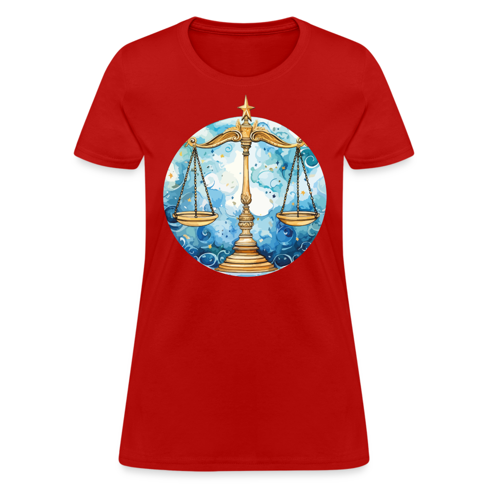 Women's Mythical Libra T-Shirt - red