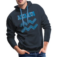 Thumbnail for Men's Power Words Aquarius Premium Hoodie - navy