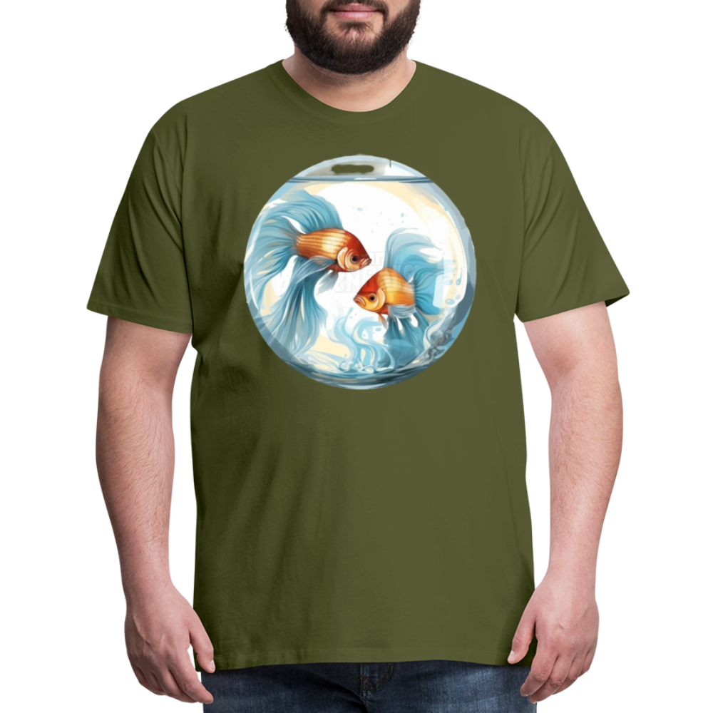 Men's Mythical Pisces Premium T-Shirt - olive green