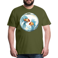 Thumbnail for Men's Mythical Pisces Premium T-Shirt - olive green