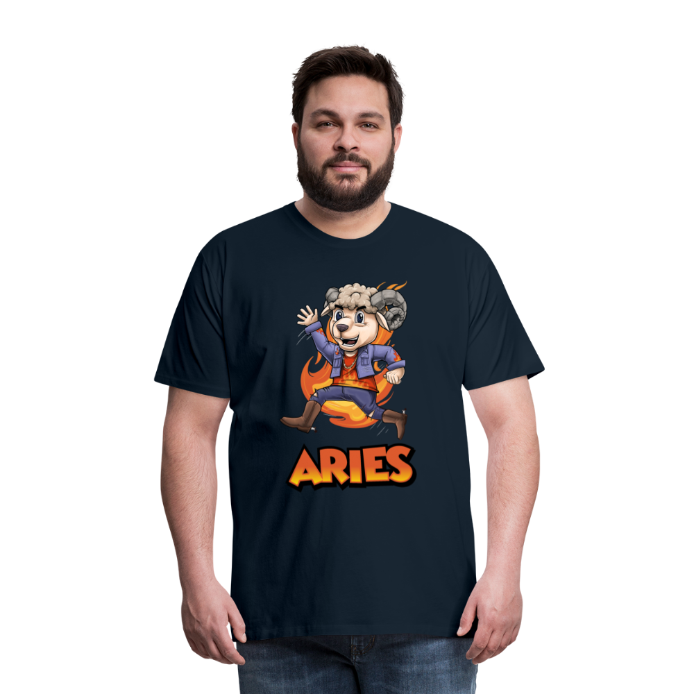 Men's Playful Aries Premium T-Shirt - deep navy