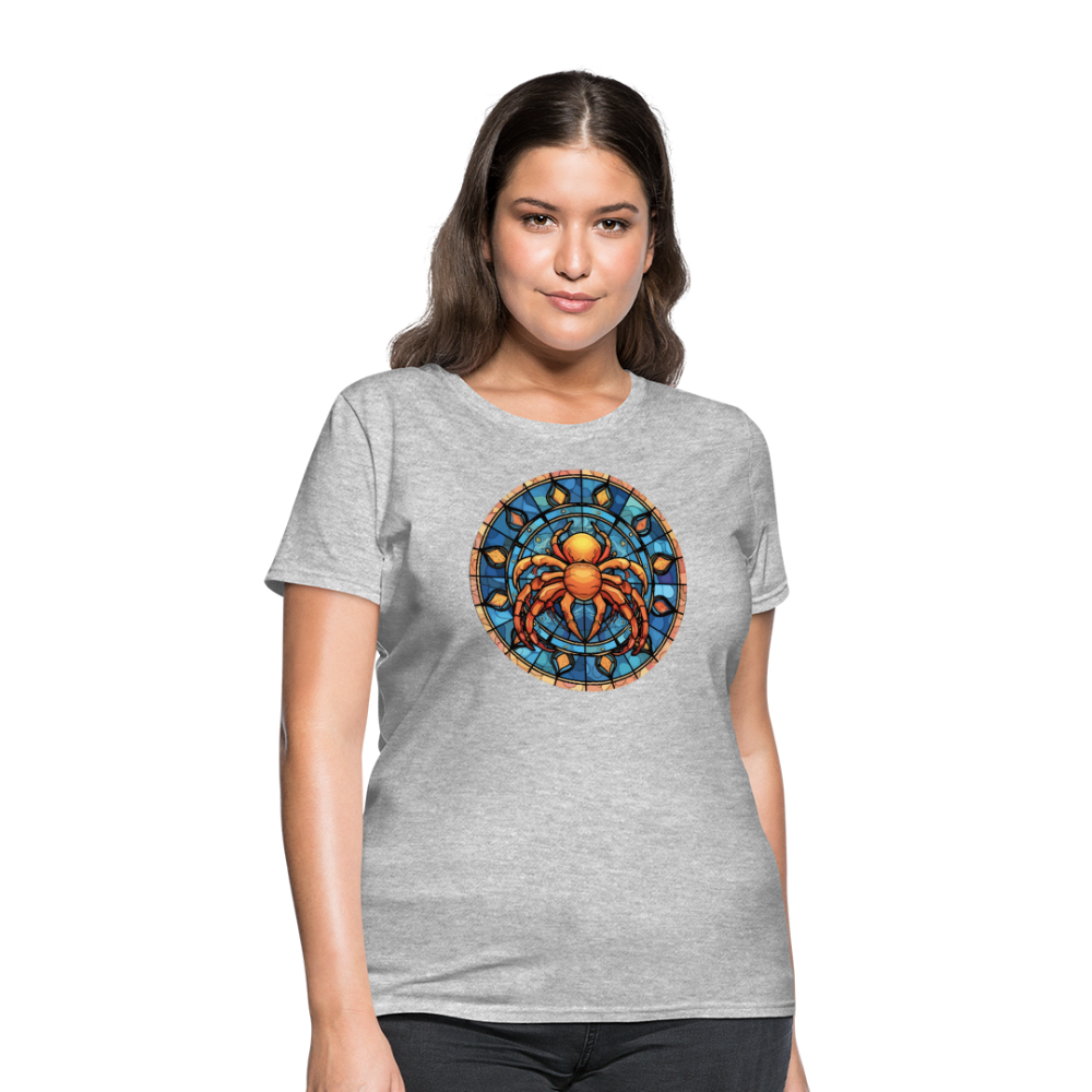 Women's Mosaic Cancer T-Shirt - heather gray