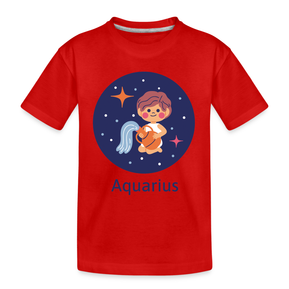 Kid’s Bluey Aquarius Premium Organic T-Shirt - red