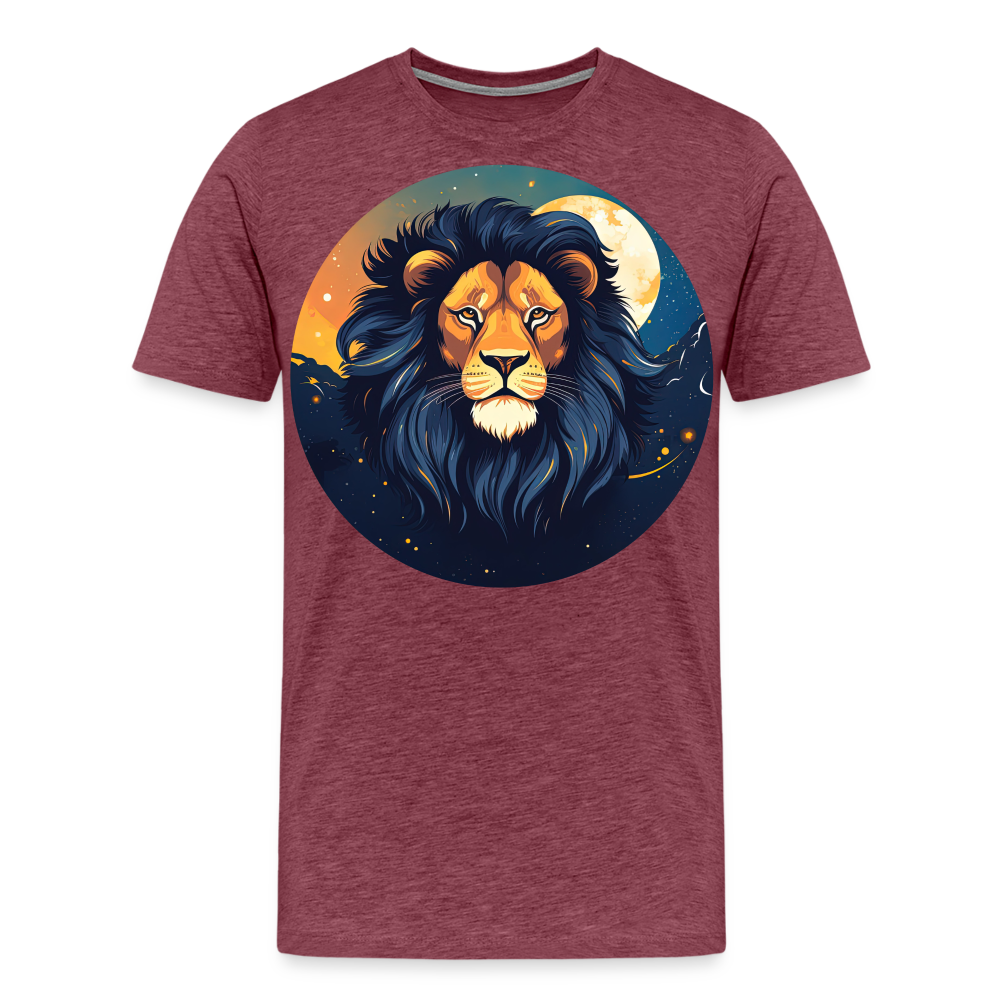 Men's Mystic Leo Premium T-Shirt - heather burgundy