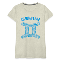 Thumbnail for Women's Power Words Gemini Premium T-Shirt - heather oatmeal