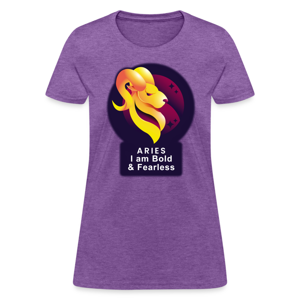 Women's Glow Aries T-Shirt - purple heather