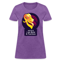 Thumbnail for Women's Glow Aries T-Shirt - purple heather