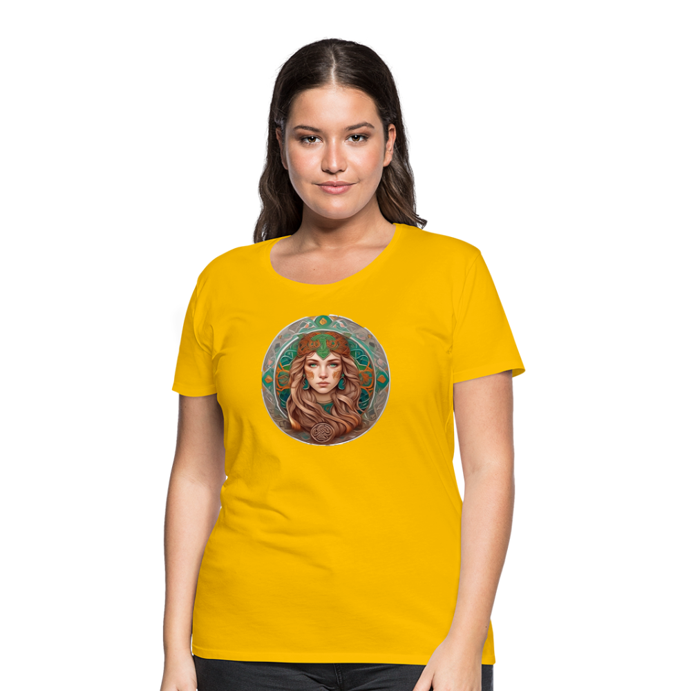 Women’s Mythical Virgo Premium T-Shirt - sun yellow