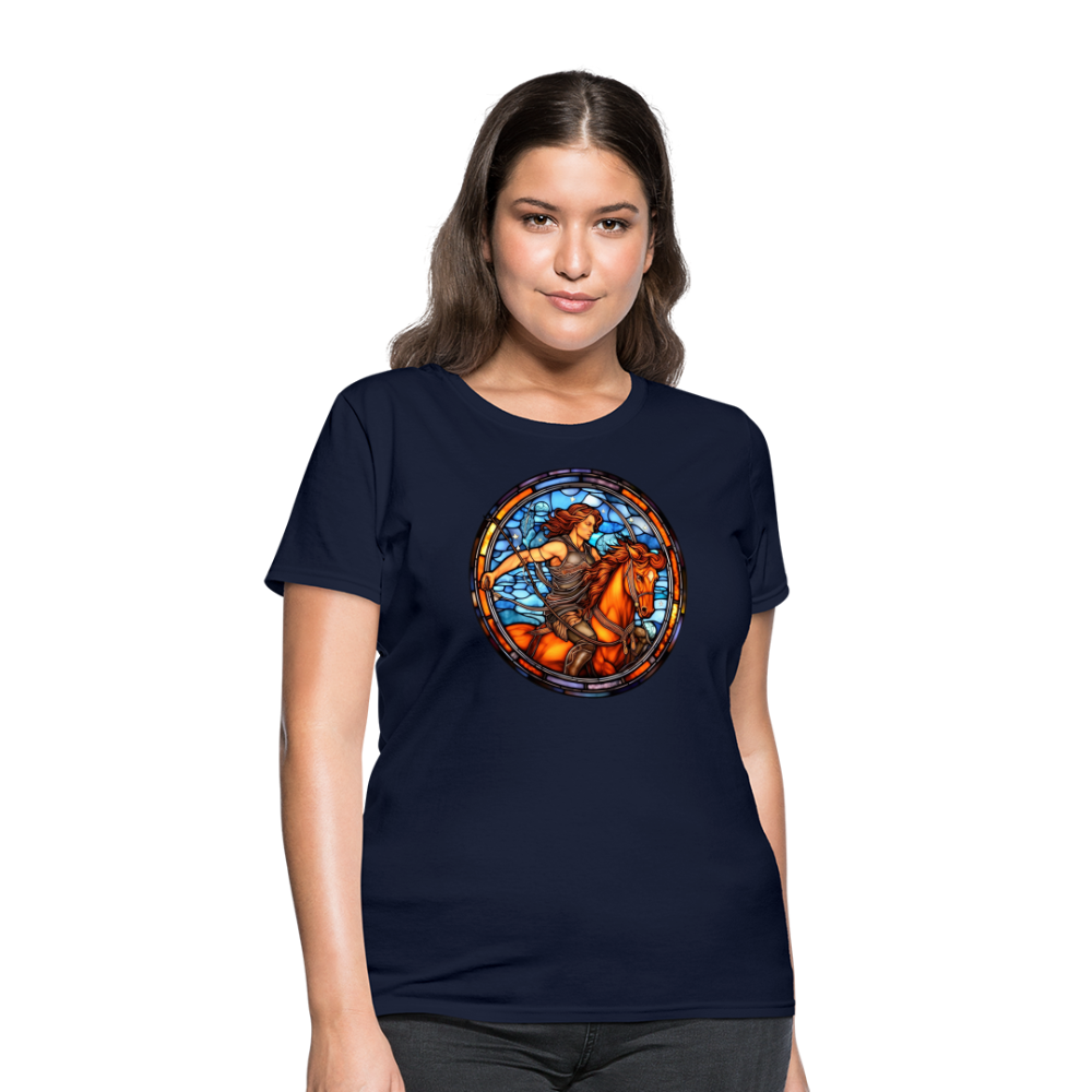 Women's Mosaic Sagittarius T-Shirt - navy