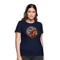 Thumbnail for Women's Mosaic Sagittarius T-Shirt - navy