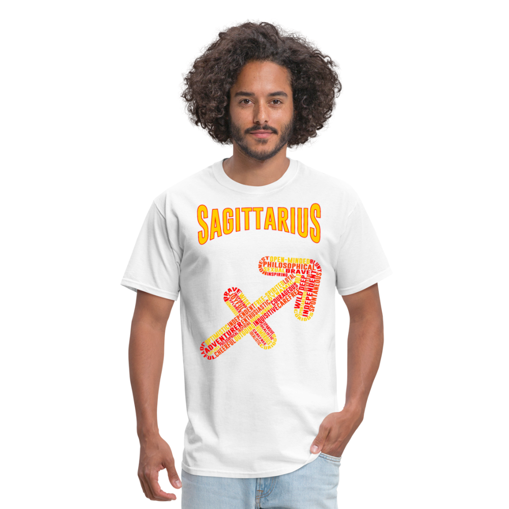 Men's Power Words Sagittarius Classic T-Shirt - white