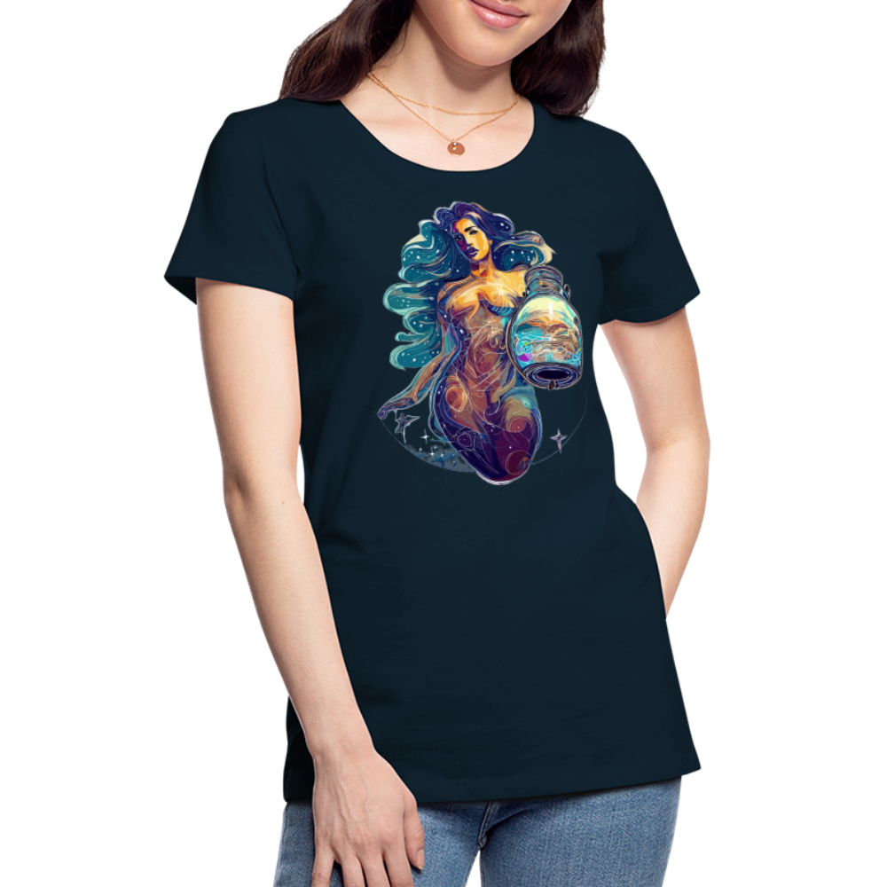 Women’s Mythical Aquarius Premium T-Shirt - deep navy