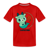 Thumbnail for Kid’s Cartoony Capricorn Premium Organic T-Shirt - red