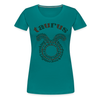 Thumbnail for Women's Power Words Taurus Premium T-Shirt - teal