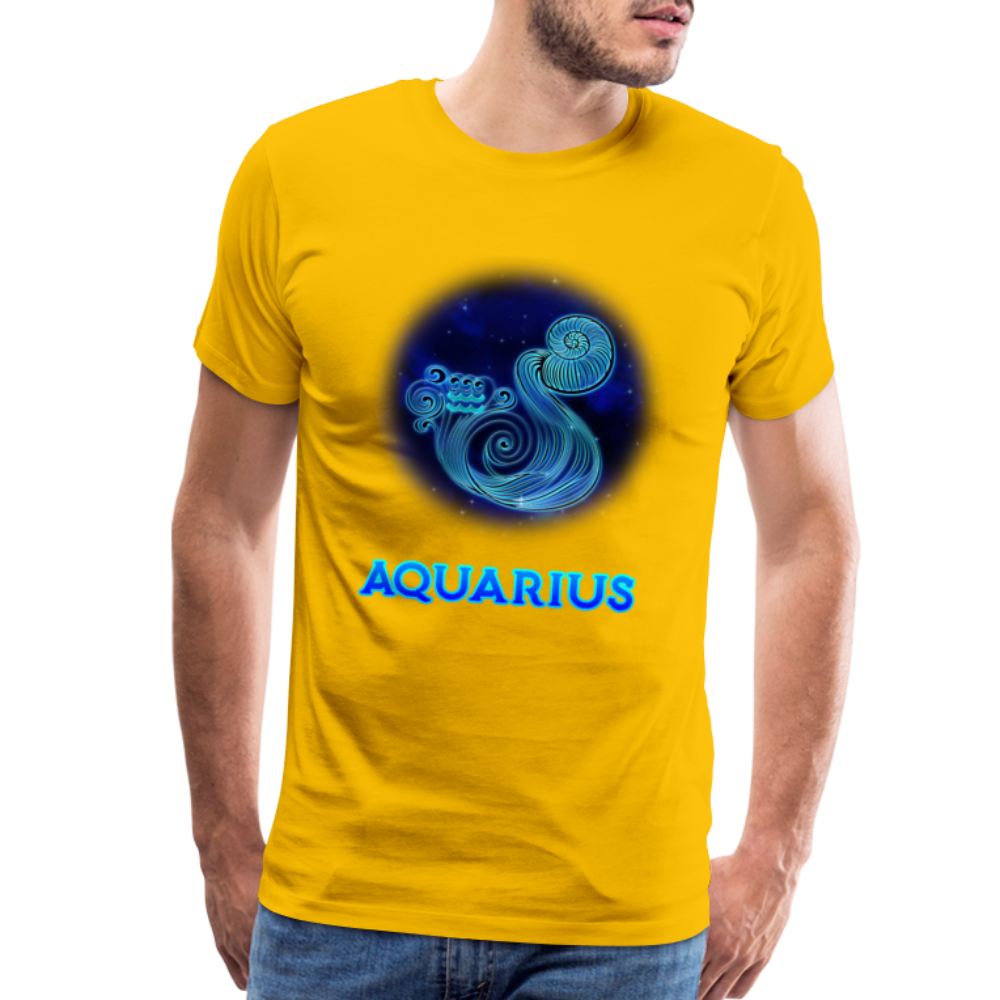 Men's Aquarius Premium T-Shirt - sun yellow