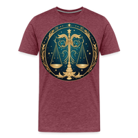 Thumbnail for Men's Mystic Libra Premium T-Shirt - heather burgundy