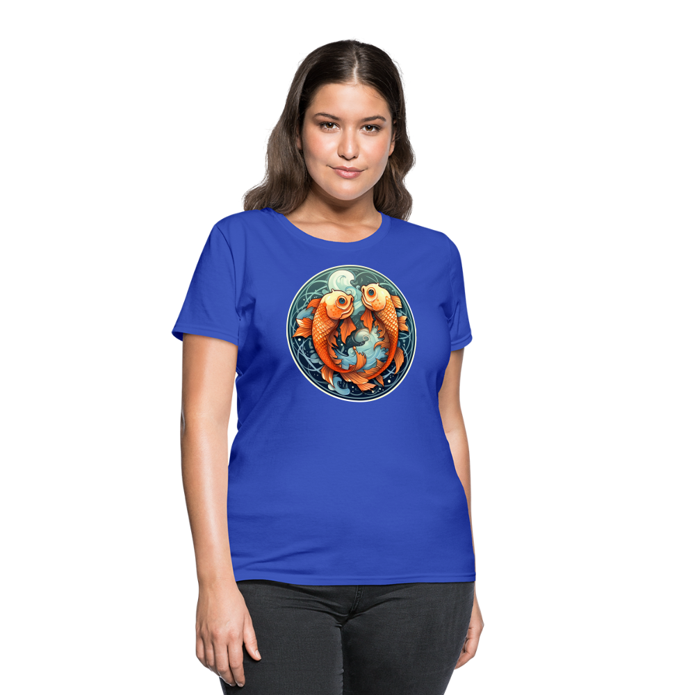 Women's Symbol Pisces T-Shirt - royal blue