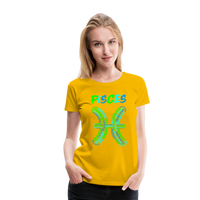 Thumbnail for Women's Power Words Pisces Premium T-Shirt - sun yellow