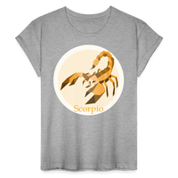 Thumbnail for Women's Mosaic Scorpio Relaxed Fit T-Shirt - heather gray