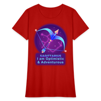 Thumbnail for Women's Neon Sagittarius T-Shirt - red