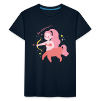 Thumbnail for Kid’s Pinky Sagittarius Premium Organic T-Shirt - deep navy