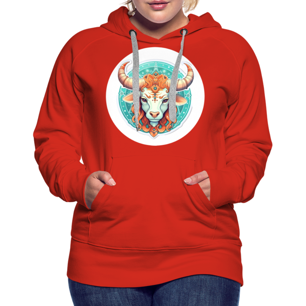 Women’s Symbol Taurus Premium Hoodie - red